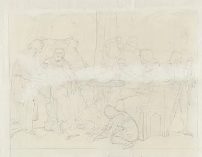 Scène met drinkende edelen by Александр Хуго Баккер Корфф, 1834 - 1882 — digital art print download