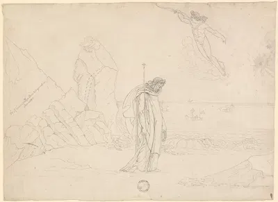 Chryses Mourning the Loss of his Daughter to Agamemnon (Study for the Iliad) by Анн Луи Жироде-Триосон — digital art print…
