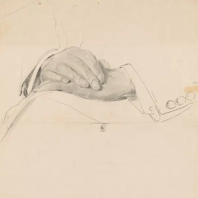 Studie van handen voor het (onvoltooide) olieverfschilderij van de Nederlandse rechtbank in Londen, juni 1942 by Антон…