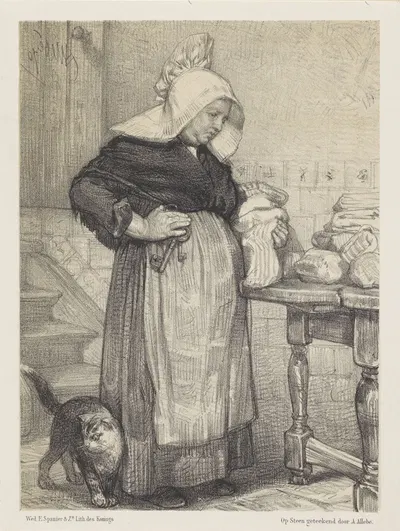 Boerin by Огюст Аллебе, 1870 — digital art print download