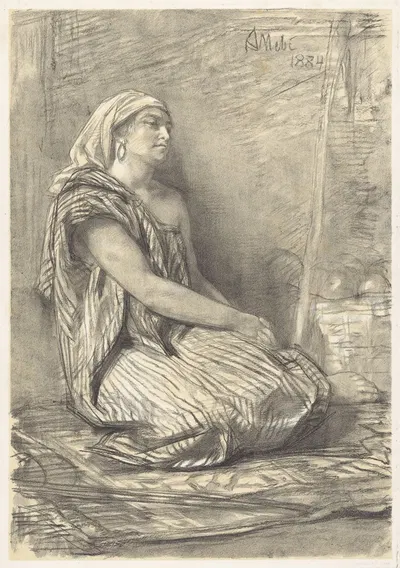 Oosterse vrouw by Огюст Аллебе, 1884 — digital art print download
