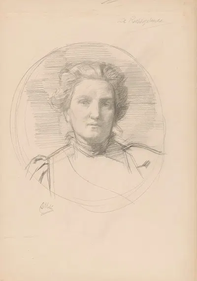 Portret van een vrouw by Огюст Аллебе, 1848 - 1927 — digital art print download