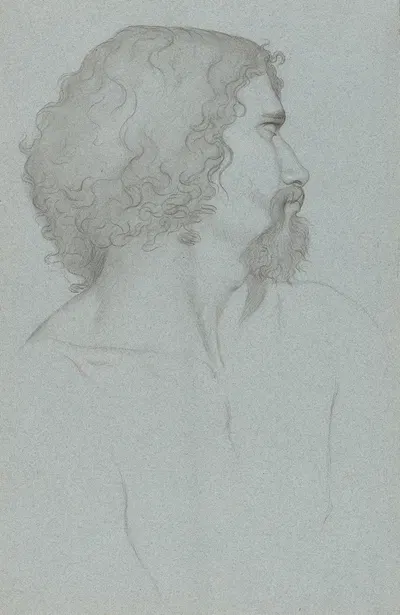 Profile Study of the Model Mastrillo by Шарль Дамур, 1836 — digital art print download