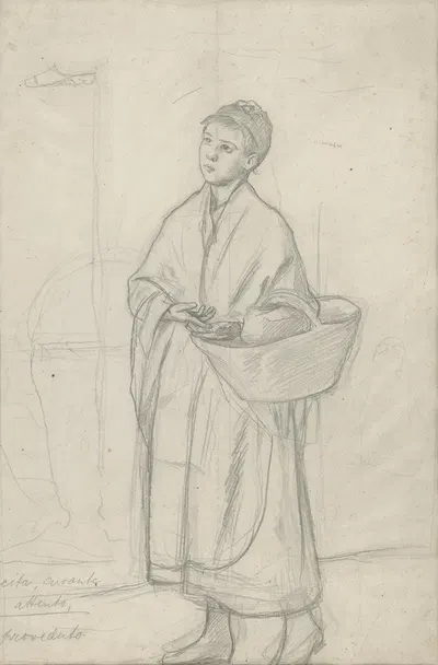 Venetian Girl with a Basket by Доминик Скутецкий, 1880–1889 — digital art print download