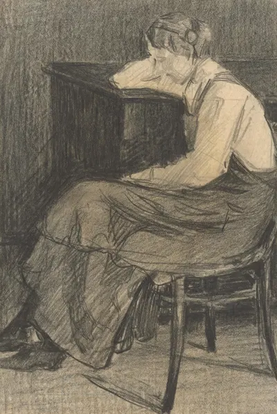 Woman Resting by Eduard Putra, 1911–1914 — digital art print download