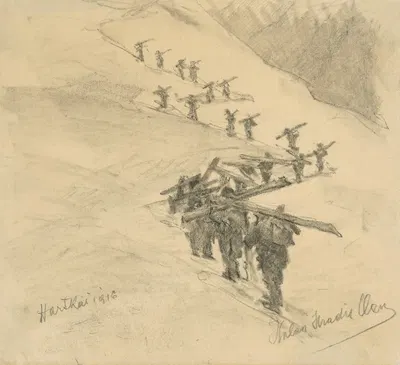 Delivering Plates and Changing Battlegroups by Элемир Халяш-Градила, 1916 — digital art print download