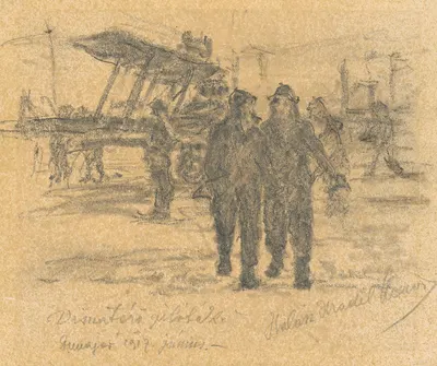 Return of the Pilot by Elemír Halász-Hradil, 1917 — digital art print download
