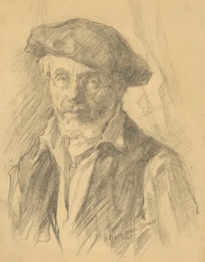 Self-Portrait by Элемир Халяш-Градила, 1945 — digital art print download