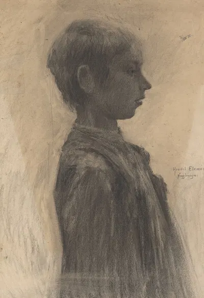 Štúdia dievčaťa by Элемир Халяш-Градила, 1898 — digital art print download