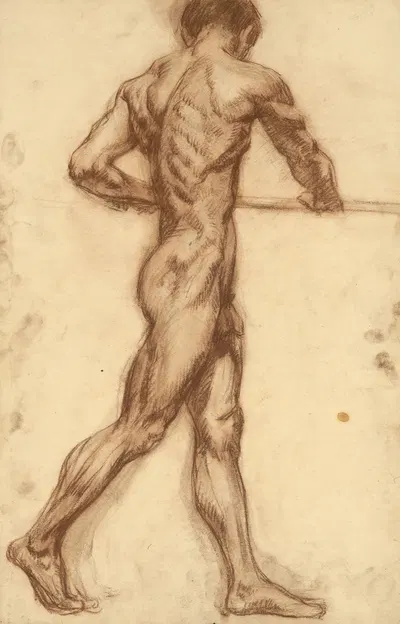 Study of a Man by a Horizontal Bar by Эмиль Алексай-Олекшак, 1910–1920 — digital art print download