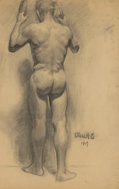 Study of a Standing Man by Эмиль Алексай-Олекшак, 1907 — digital art print download