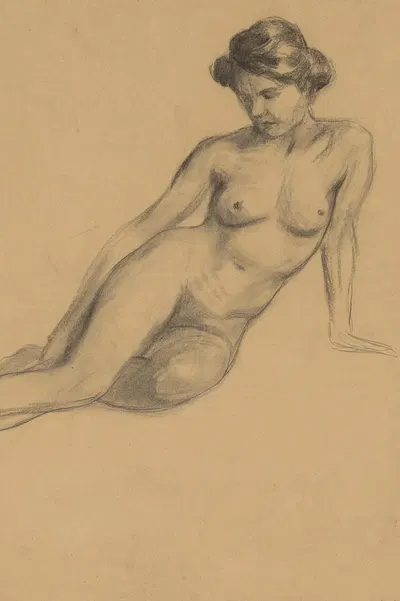 Study of Female Nude by Эмиль Алексай-Олекшак, 1910–1920 — digital art print download