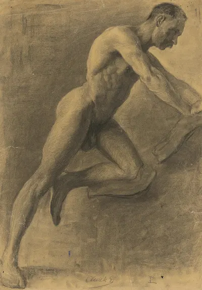Study of Male Nude by Эмиль Алексай-Олекшак, 1908 — digital art print download