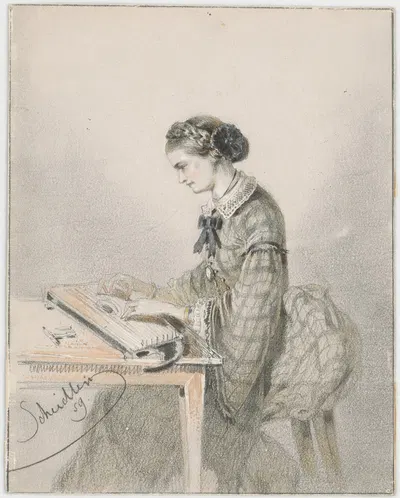 Doing Manual Work by Фридрих Карл фон Шейдлин, 1859 — digital art print download