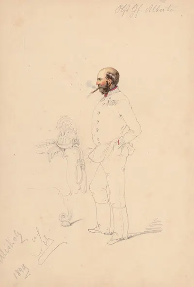 Man with a Cigar by Фридрих Карл фон Шейдлин, 1849 — digital art print download