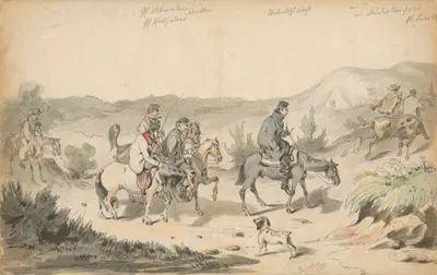 Trip on Horses by Фридрих Карл фон Шейдлин — digital art print download