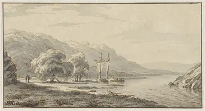 Rivierlandschap by Джордж Андрис Рот, 1819 - 1887 — digital art print download