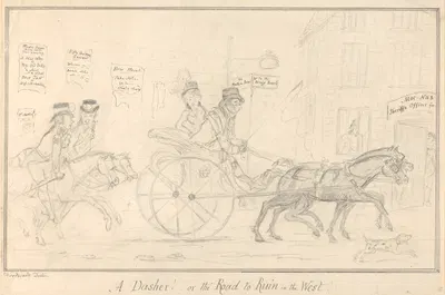 A Dasher! — Or the Road to Ruin in the West! by Джордж Мута́рд Вудвард — digital art print download