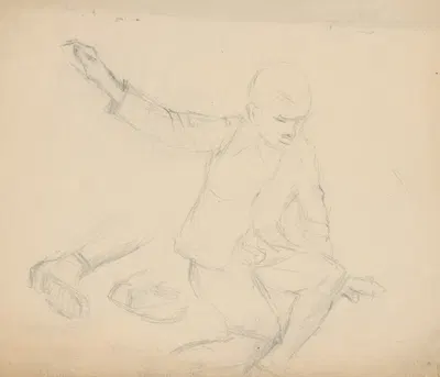 Study of a Boy in Movement by Густав Мальи — digital art print download