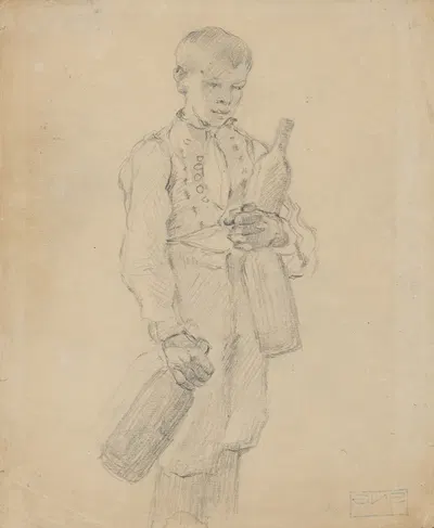The Boy with Bottles by Густав Мальи, 1930–1932 — digital art print download