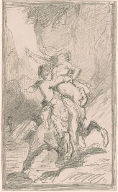 Study for Nessus abducting Dejanire by Гюстав Моро, 1872-1873 — digital art print download