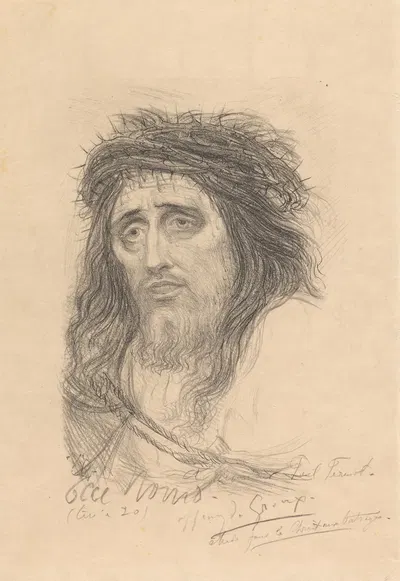Christus met doornenkrans by Генри де Гру, 1877 - 1930 — digital art print download