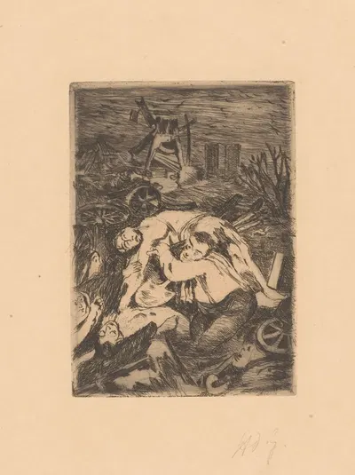 Могильщик на поле битвы by Генри де Гру, 1877 - 1930 — digital art print download