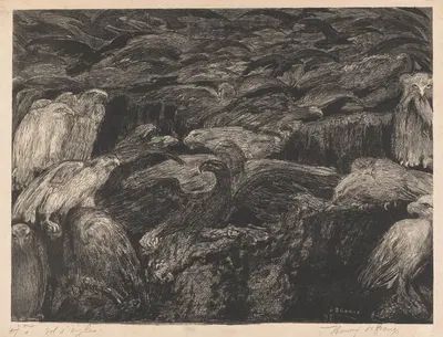 Группа хищных птиц by Генри де Гру, 1893 — digital art print download