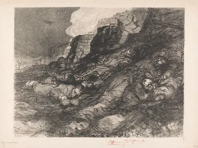 Жертвы войны, лежащие на склоне by Генри де Гру, 1914 - 1930 — digital art print download
