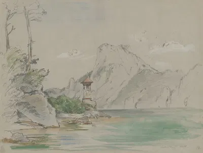 Mountain Lake by Ян Новопаcky, 1863 — digital art print download