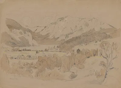 View of Altansee by Jan Nowopacký — digital art print download