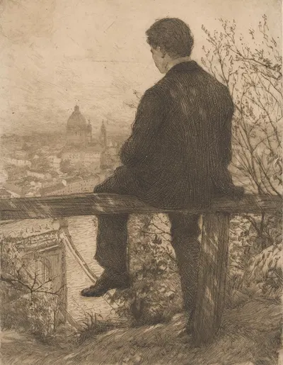Nad mestom by Ján Thain, 1911 — digital art print download