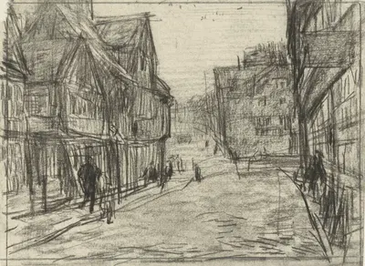 Gezicht in een dorp by Jan Veth, 1874 - 1925 — digital art print download