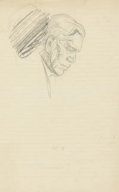 Portret van een man, naar rechts by Jan Veth, 1874 - 1925 — digital art print download