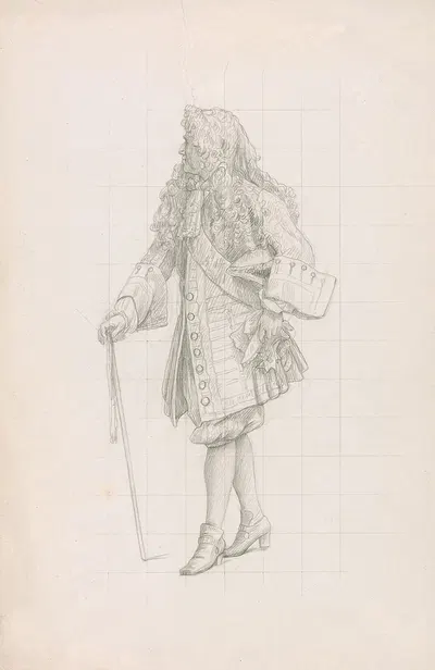 Study of a Courtier. by Жан-Леон Жерома — digital art print download