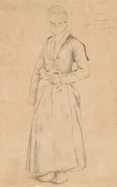 A Young Turkish Woman by Жан-Этьен Лиотар, 1738 — digital art print download