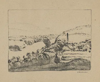 Krajina s riekou by Йозеф Арпад Мурманн, 1915 — digital art print download