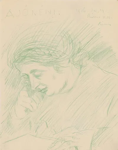 Dobrá pani by József Rippl-Rónai, 1916 — digital art print download