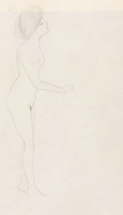 Staande naakte vrouw by Карел де Нере ту Бабберих, 1890 - 1909 — digital art print download