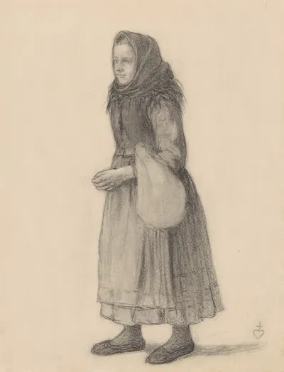 Dievča s batôžkom by Карол Милослав Лехоцкий, 1905 — digital art print download