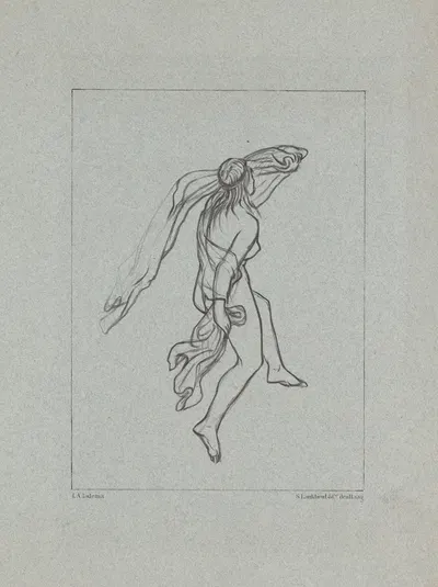Dansende vrouw by Лоуренс Альма-Тадема, 1877 - 1903 — digital art print download