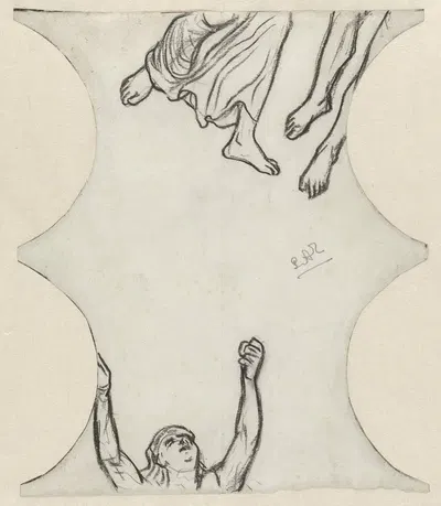 Drie figuren, gedeeltelijk weergegeven by Лоуренс Альма-Тадема, 1846 - 1912 — digital art print download