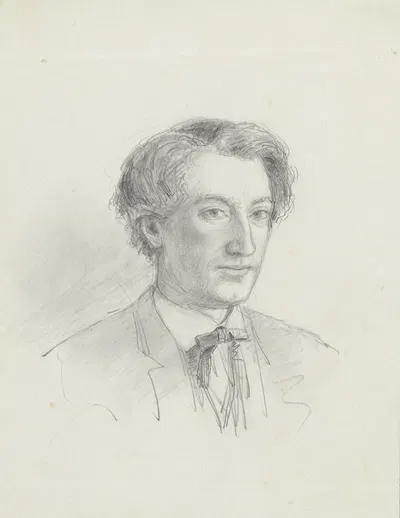 Portret van Carel Vosmaer by Лоуренс Альма-Тадема, 1871 — digital art print download