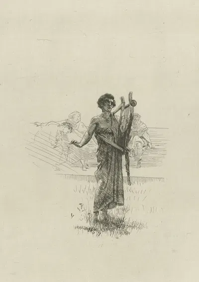 Schets voor de improvisator.. by Лоуренс Альма-Тадема, 1878 — digital art print download