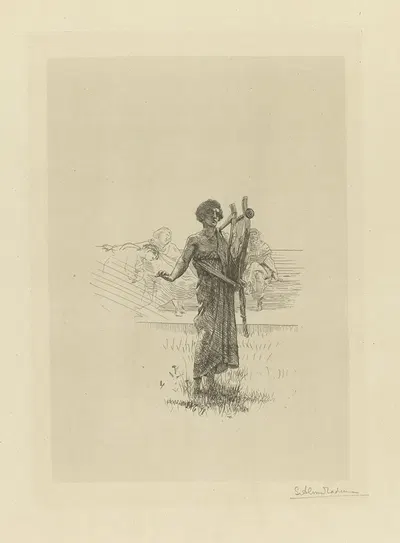 Schets voor de improvisator by Лоуренс Альма-Тадема, 1878 — digital art print download