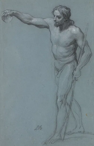 St. John the Baptist by Louis Boulogne, 1708 — digital art print download