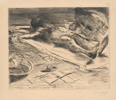 Dead Christ by Ловис Коринт, 1910 — digital art print download
