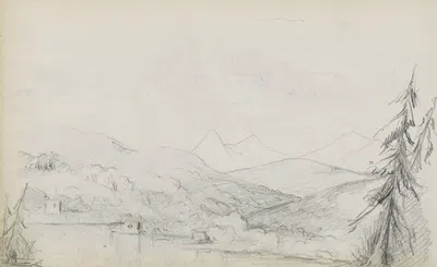 Berglandschap met een meer by Мариус Бауэр, 1880 — digital art print download
