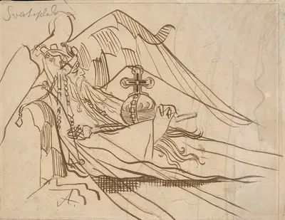 Dying Svätopluk by Миколаш Алеш, 1880–1890 — digital art print download