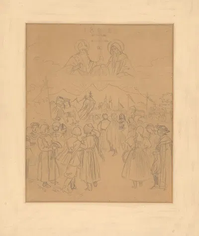 Saints Cyril and Methodius by Миколаш Алеш, 1885 — digital art print download